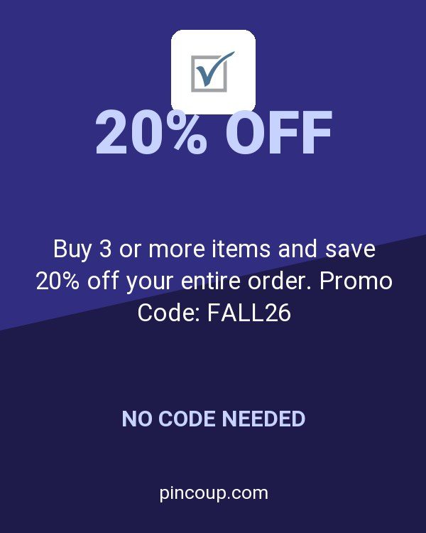 Franklin Planner coupon: Buy 3 or more items and save 20% off your entire order. Promo Code: FALL26