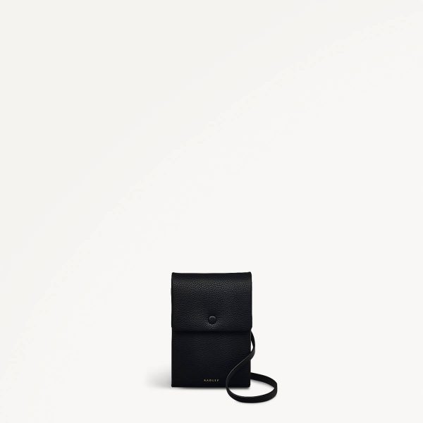 Black Leather Phone Bag With Adjustable Strap Mallow Street SS25 Radley