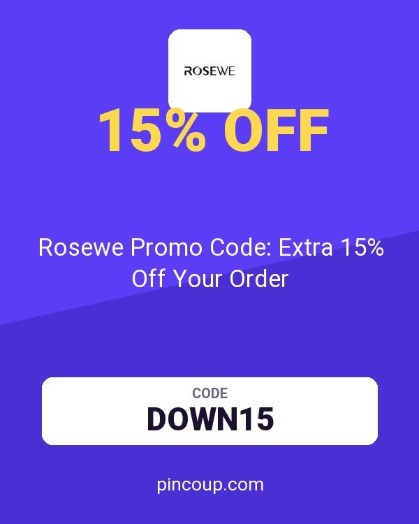 Modlily coupon: Rosewe Promo Code: Extra 15% Off Your Order