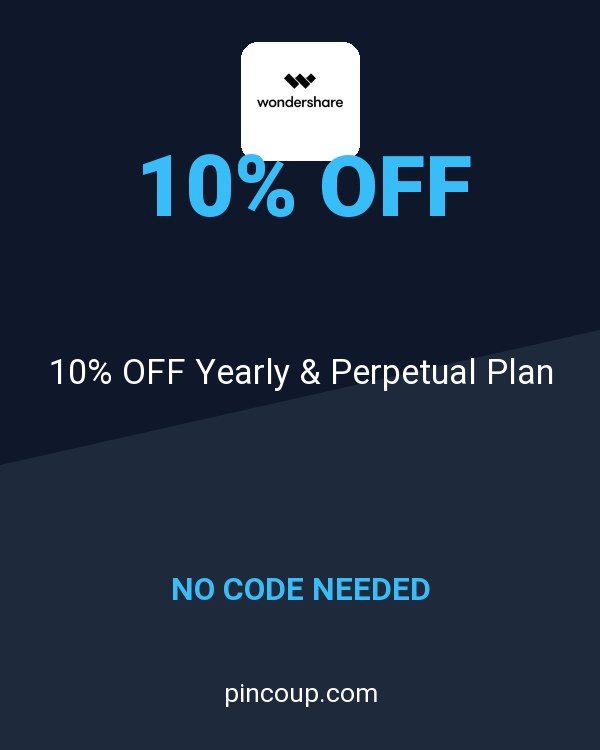 Wondershare Software coupon: 10% OFF Yearly & Perpetual Plan