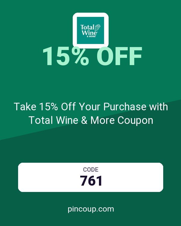 Take 15% Off Your Purchase with Total Wine & More Coupon