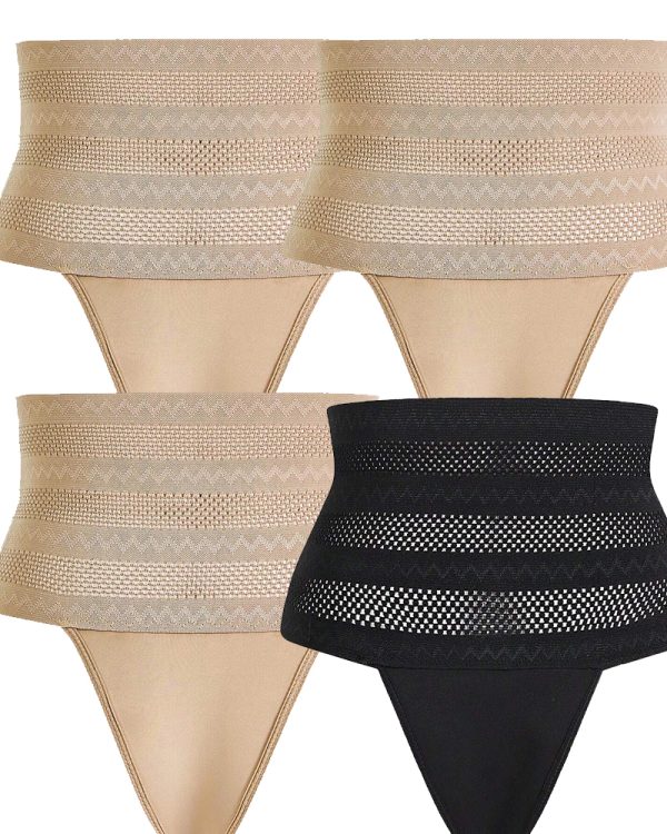 Vibecurve® Tummy Control Shapewear Panty, 3Tan+1Black · L