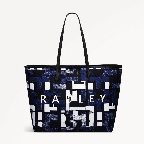 Evenfall Blue Tote Bag Southwell Gardens Abstract Geo SS25 Radley