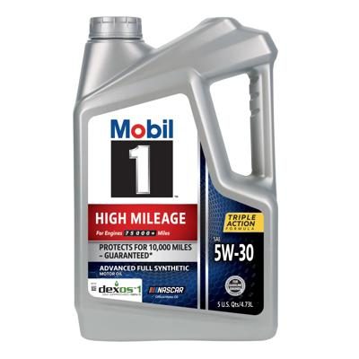 Mobil 1 High Mileage Motor Oil 5w30 Full Synthetic 5 Qt Us at NAPA (Auto)
