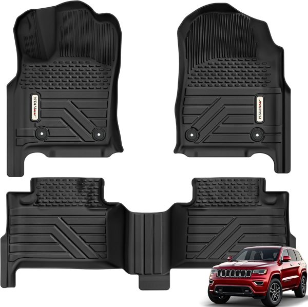 YITAMOTOR Upgraded TPE All-Weather Floor Mats - Fit Jeep Grand Cherokee 2016-2022 & Dodge Durango 2016-2021 at Oedro