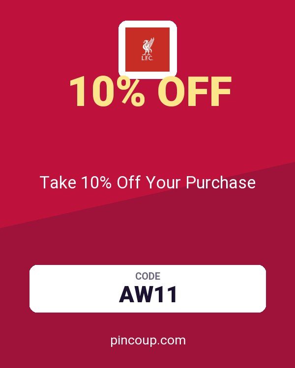 Liverpool FC coupon: Take 10% Off Your Purchase