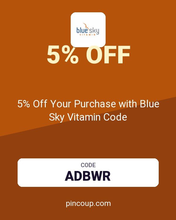 5% Off Your Purchase with Blue Sky Vitamin Code