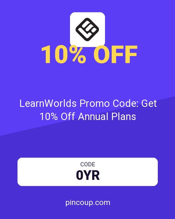 LearnWorlds - Top User-rated Online Course Platform & LMS coupon: LearnWorlds Promo Code: Get 10% Off Annual Plans