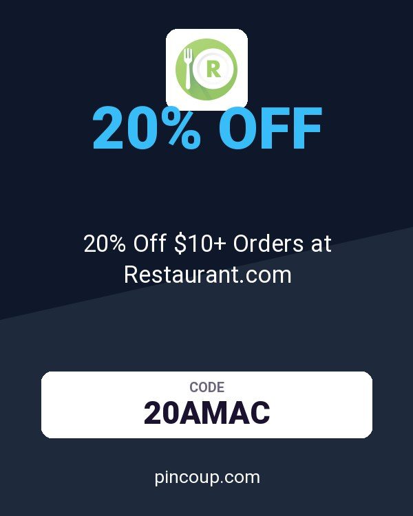 20% Off $10+ Orders at Restaurant.com