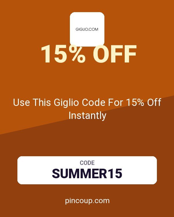 Giglio.com coupon: Use This Giglio Code For 15% Off Instantly