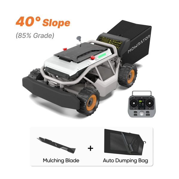 Mowrator S1 4WD 18Ah Auto-Dumping Lawn Care Bundle - 4WD 18Ah 40° Slope + Auto Dumping Bag at Reemo Innovation Limited