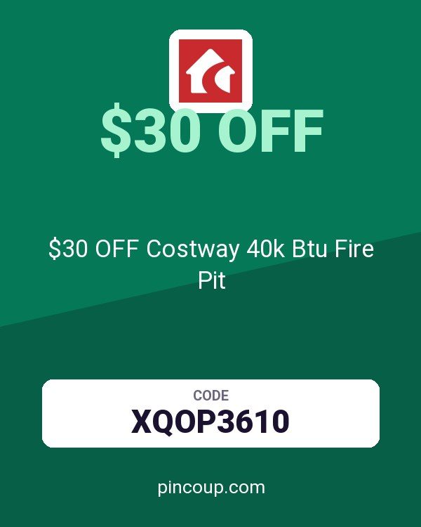 $30 OFF Costway 40k Btu Fire Pit