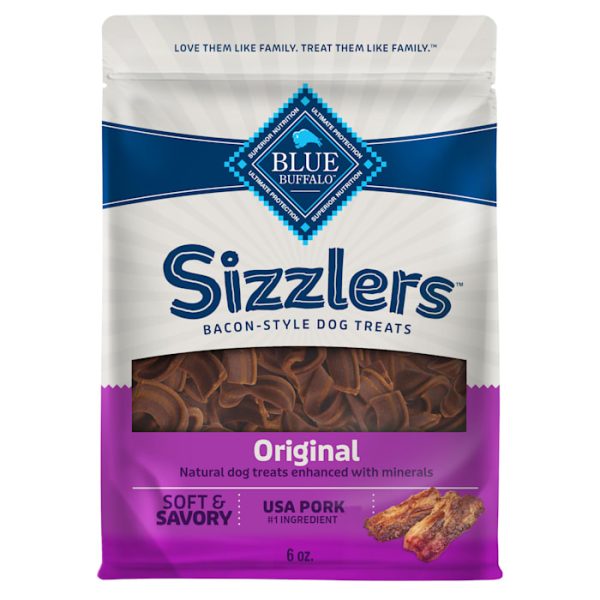 Blue Buffalo Sizzlers Bacon-Style with Real USA Pork, Original Flavor Dog Treats, 6 oz at PETCO Animal Supplies