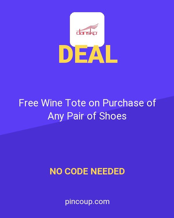 Dansko coupon: Free Wine Tote on Purchase of Any Pair of Shoes