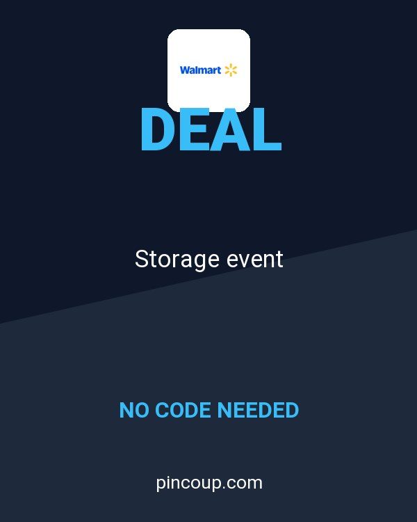 Walmart.com coupon: Storage event