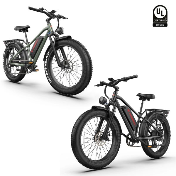 Double Kingbull Hunter 2.0S | Mountain Fat Tire Electric Bike - Black&Green at Kingbull Electric Bikes