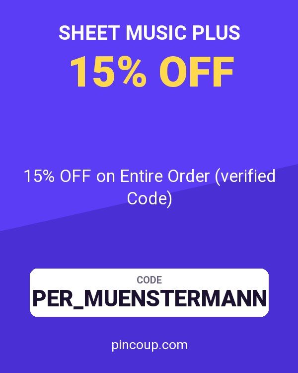 Sheet Music Plus coupon: 15% OFF on Entire Order (verified Code)