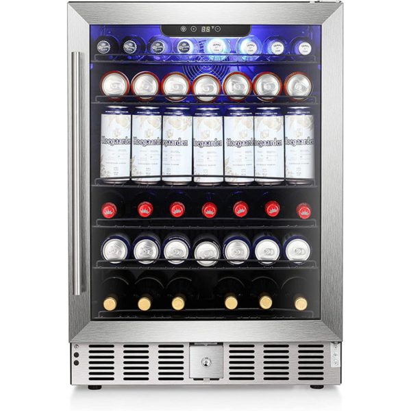 COWSAR 5.1 Cu.Ft Security Locks Single Zone Beverage Refrigerator Cooler at Kismile