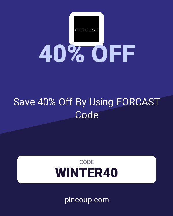 Save 40% Off By Using FORCAST Code