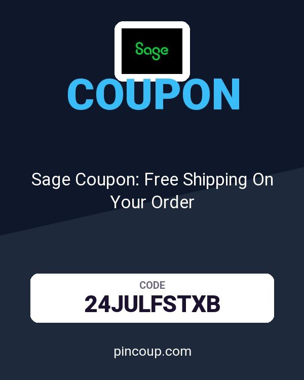 Sage Coupon: Free Shipping On Your Order