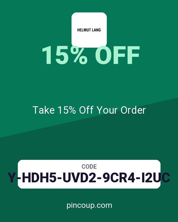 Helmut Lang coupon: Take 15% Off Your Order