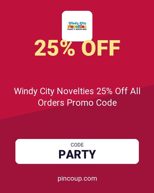 Windy City Novelties 25% Off All Orders Promo Code