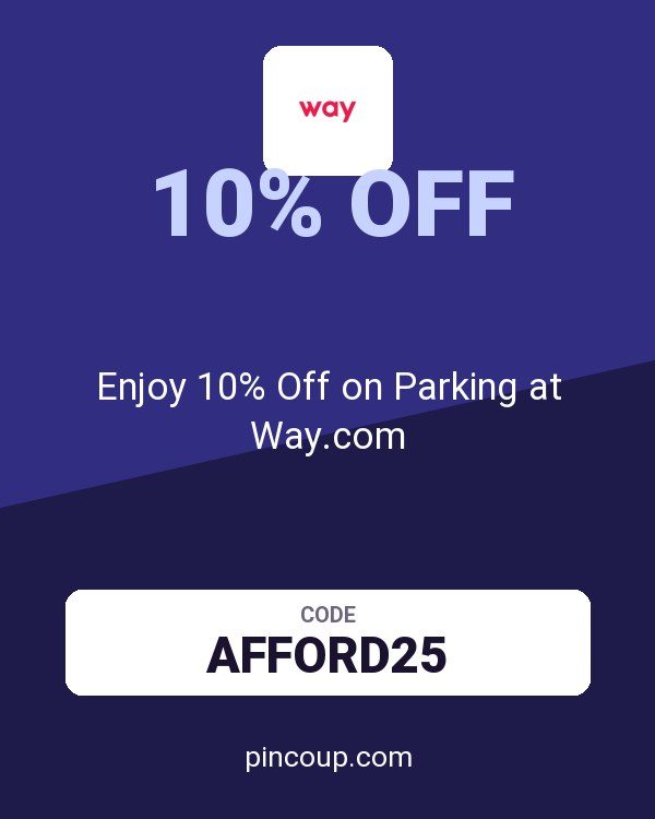 Way.com (US and CA) coupon: Enjoy 10% Off on Parking at Way.com