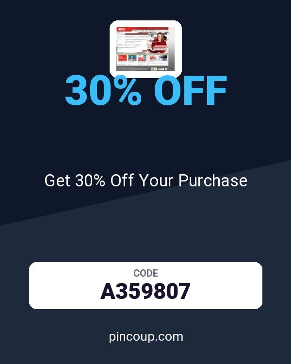 Avis Car Rental coupon: Get 30% Off Your Purchase