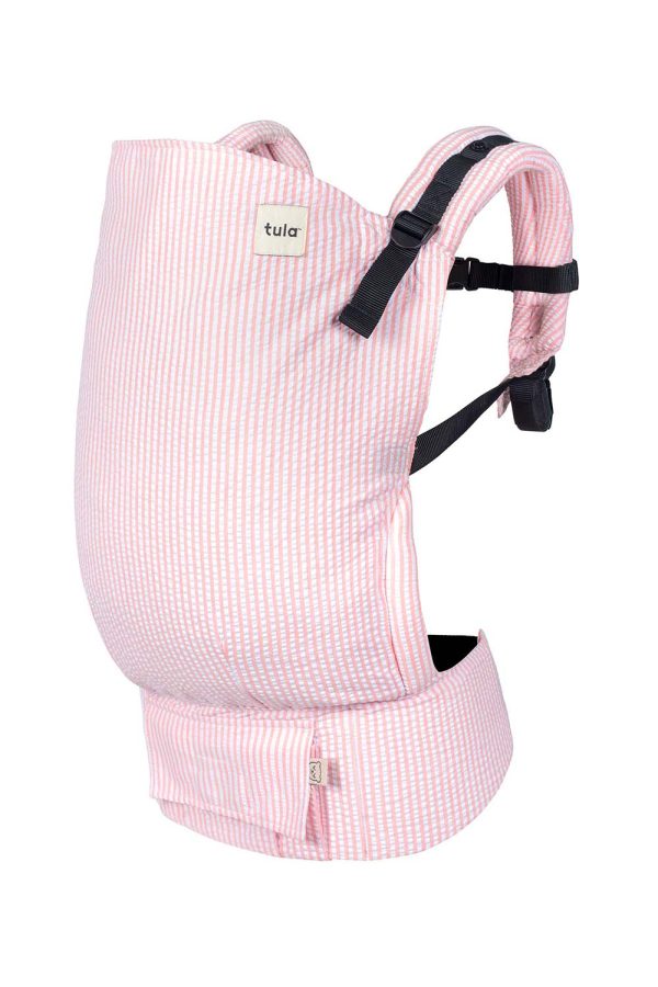 Blush Pink - Seersucker Toddler Carrier at Baby Tula