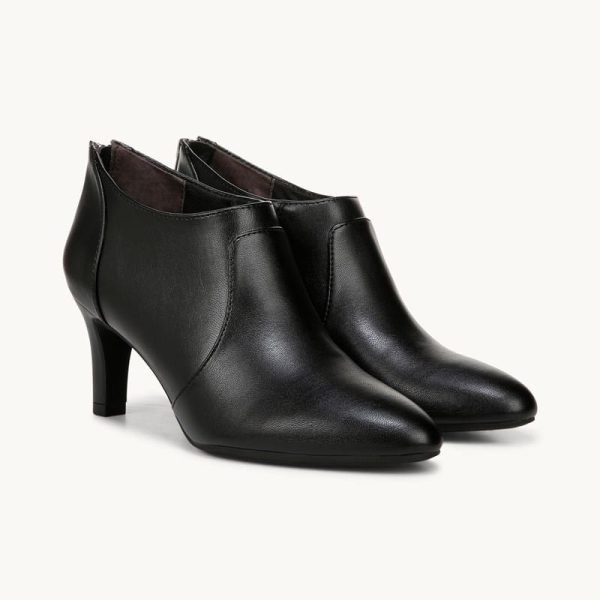 LifeStride Gia2 Shooties Ankle Boots (Black Fabric) Leather 6.5 M
