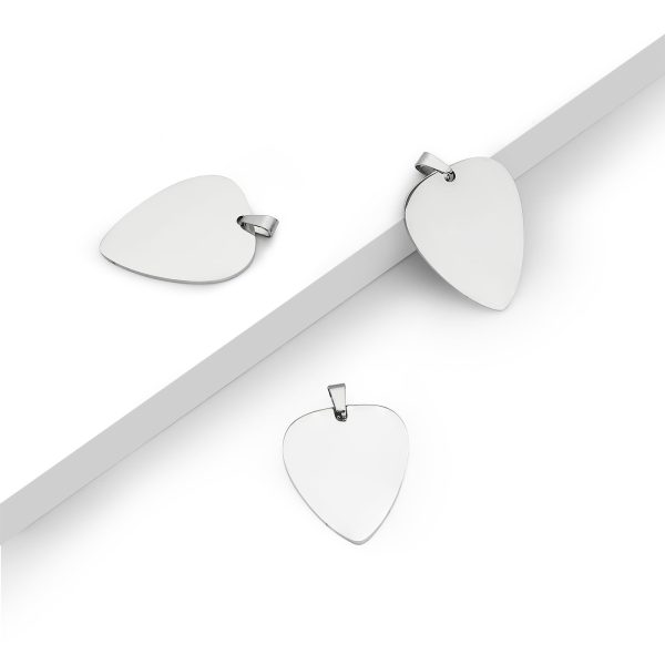 Stainless Steel Guitar Pick Pendants (10pcs) at xTool