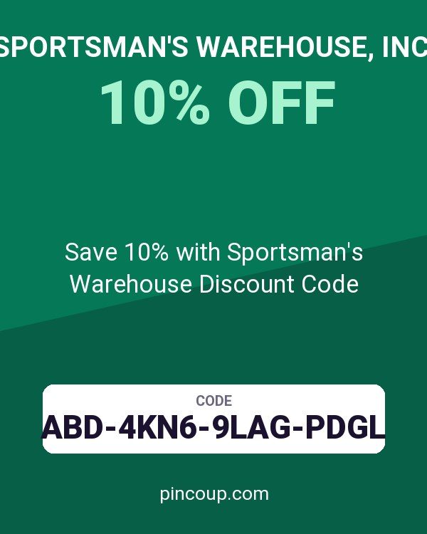 Sportsman's Warehouse, Inc. coupon: Save 10% with Sportsman's Warehouse Discount Code