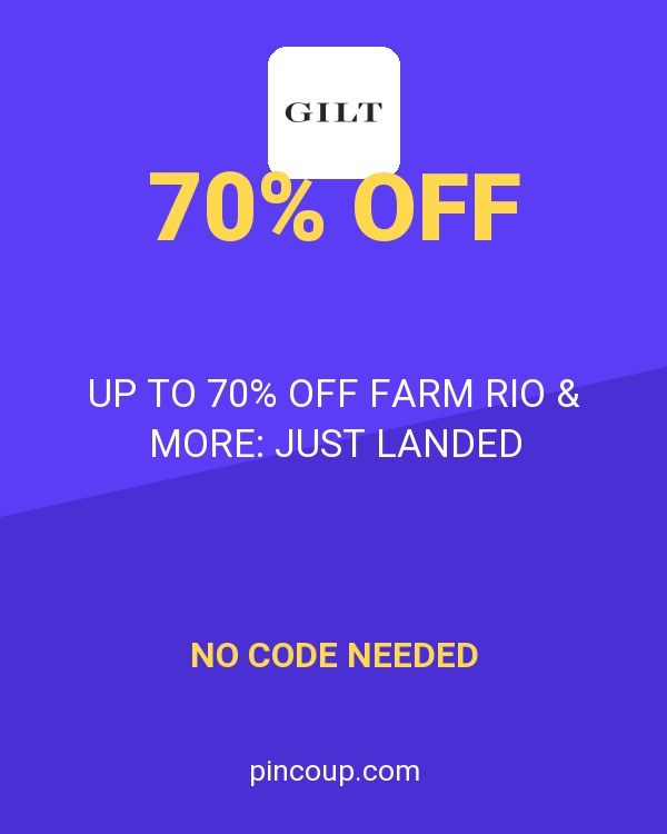 Gilt & Gilt City coupon: UP TO 70% OFF FARM RIO & MORE: JUST LANDED
