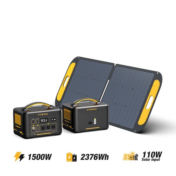VTOMAN Jump 1500X/2376Wh V-BEYOND™ with 110W Solar Panel at VTOMAN US/CA