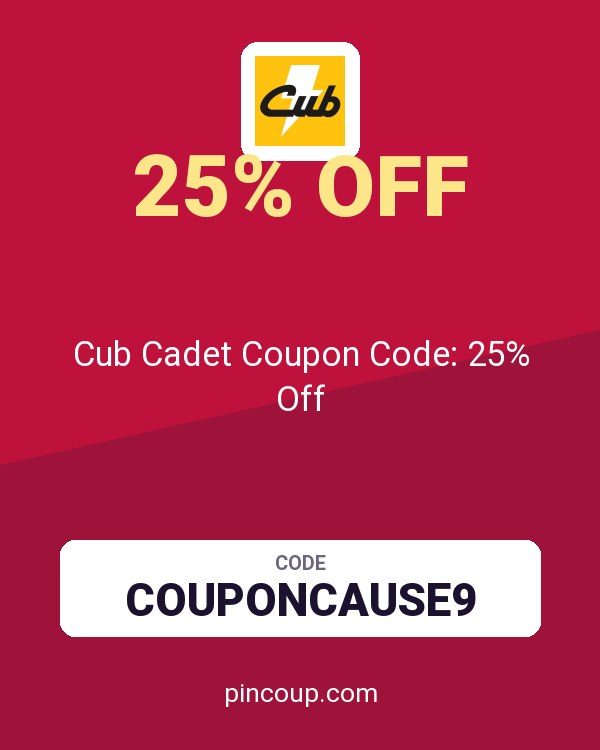Cub Cadet Coupon Code: 25% Off