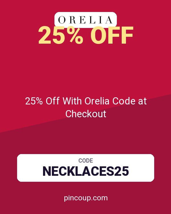 Orelia Jewellery coupon: 25% Off With Orelia Code at Checkout
