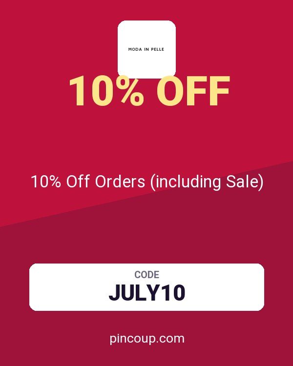 Moda in Pelle coupon: 10% Off Orders (including Sale)