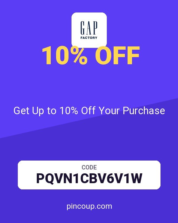 Gap Factory coupon: Get Up to 10% Off Your Purchase