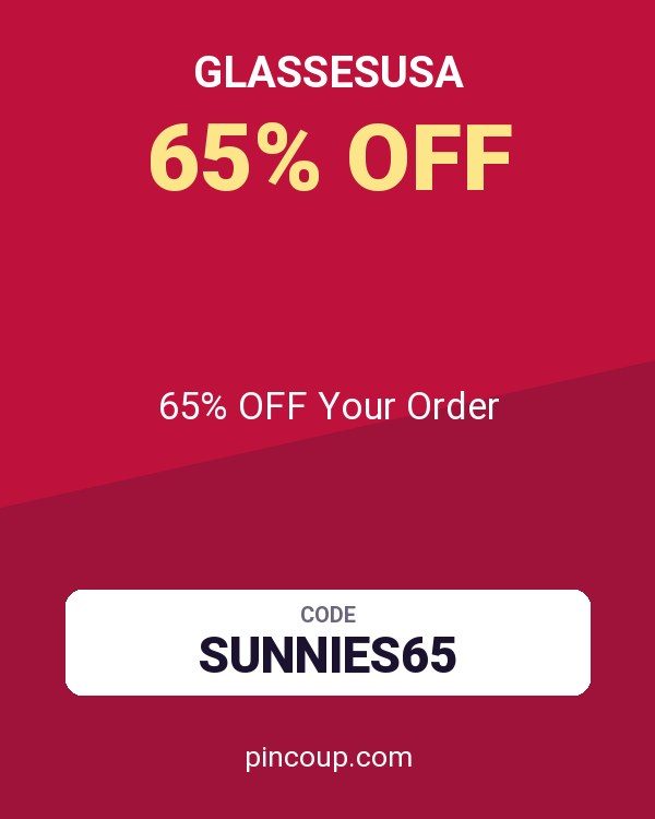 GlassesUSA coupon: 65% OFF Your Order