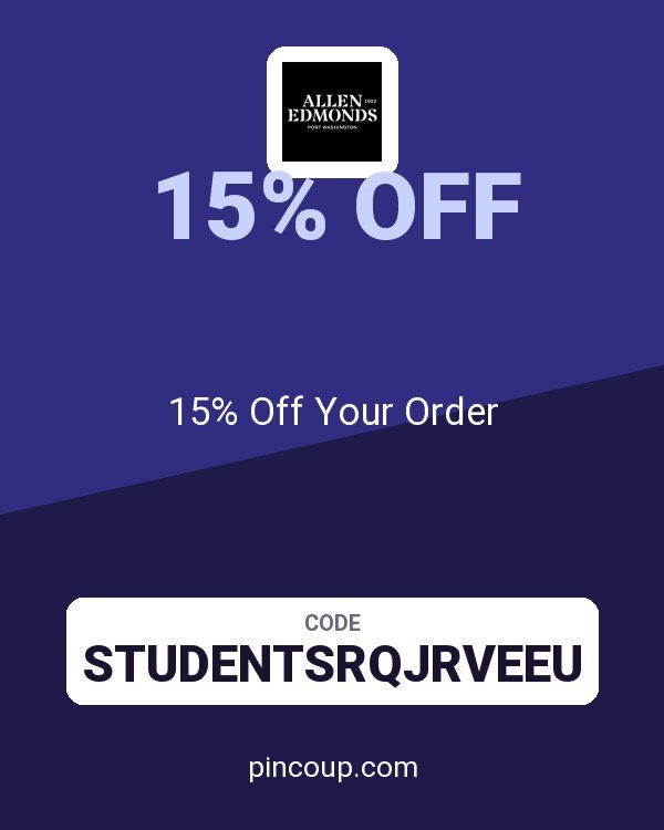 Allen Edmonds coupon: 15% Off Your Order