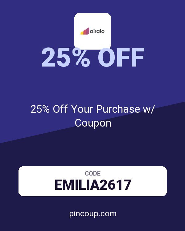 Airalo: 25% Off Your Purchase w/ Coupon