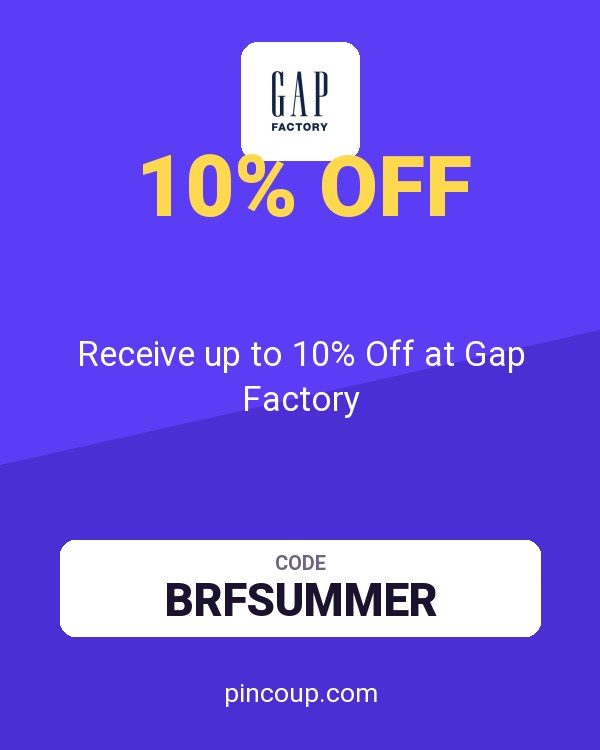 Receive up to 10% Off at Gap Factory