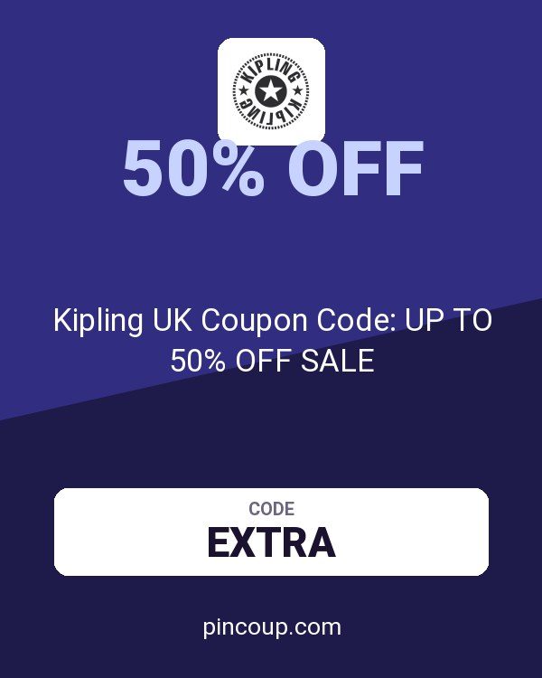 Kipling UK Coupon Code: UP TO 50% OFF SALE