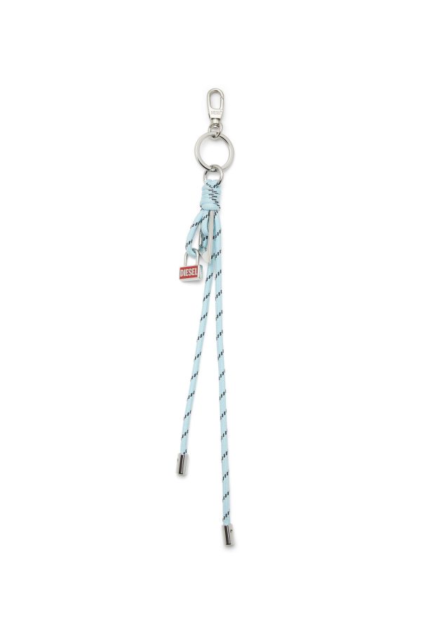Diesel - Metal and rope charm with Diesel pendant - Charms and Keyrings - Unisex - Blue