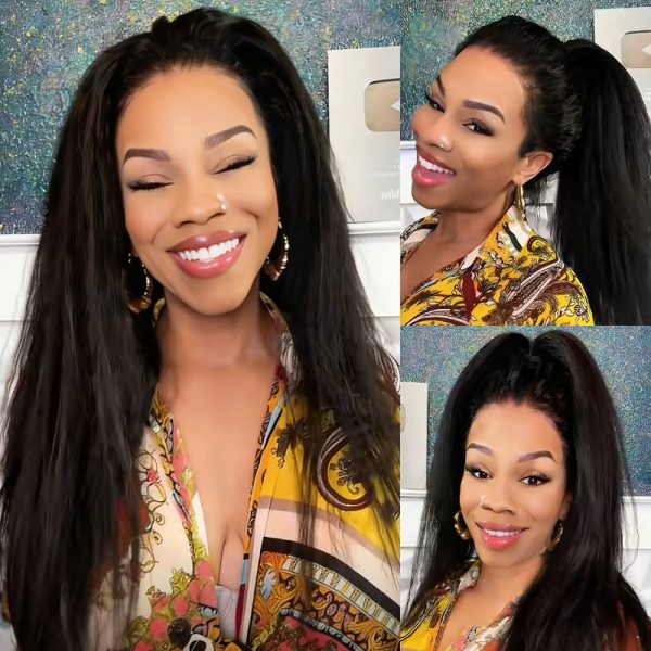 Flash Sale Upgrade Kinky Edges Hairline Invisi-Strap Cozy Snug Fit 360 Skin Lace Pre Everything Wigs - 150% / Kinky Straight / 24 at HONGKONG OSSILEE TRADING LIMITED
