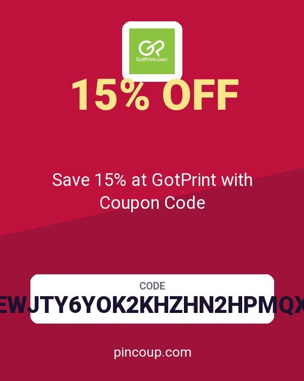 Save 15% at GotPrint with Coupon Code
