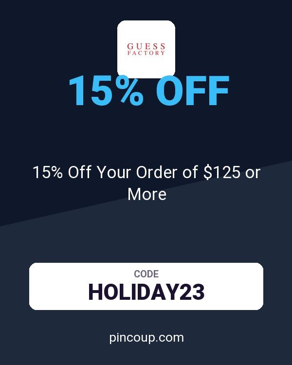 Guess Factory coupon: 15% Off Your Order of $125 or More