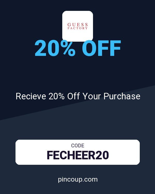 Guess Factory coupon: Recieve 20% Off Your Purchase