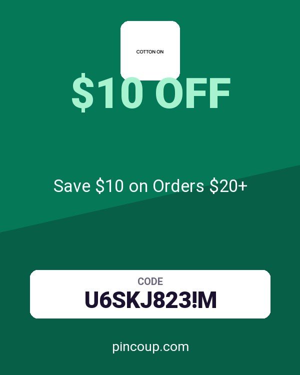 Cotton On coupon: Save $10 on Orders $20+