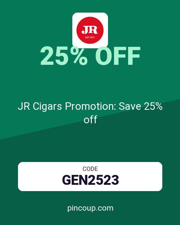JR Cigars Promotion: Save 25% off